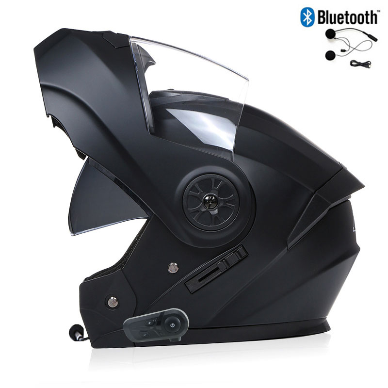 Modular Flip Up Motorcycle Helmet Dot Approved - Bluetooth Motorrad Integralhelm Männer Frauen Sicherheit